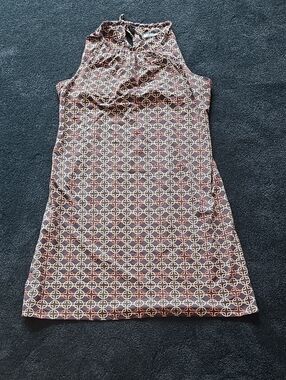 J. McLaughlin Navy Dress with Red, White And Blue Chain-Link Motif